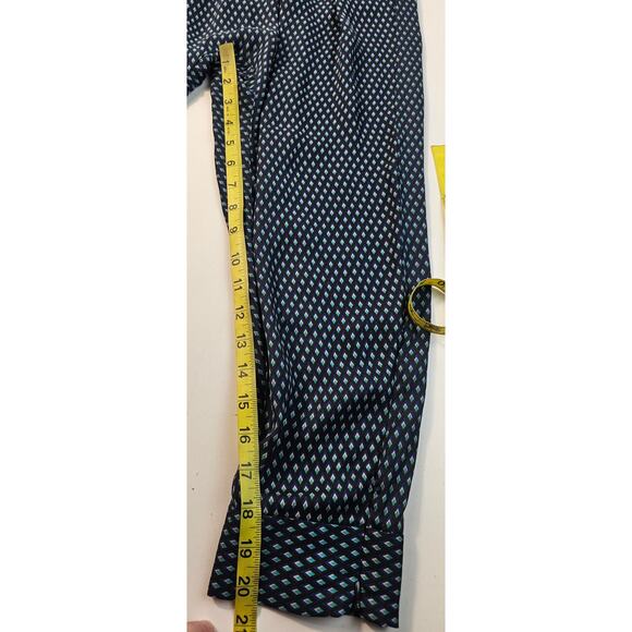 Zara basic sz S geometric blue slouchy LOW rise baloon pants EUC fun comfort - Picture 11 of 11